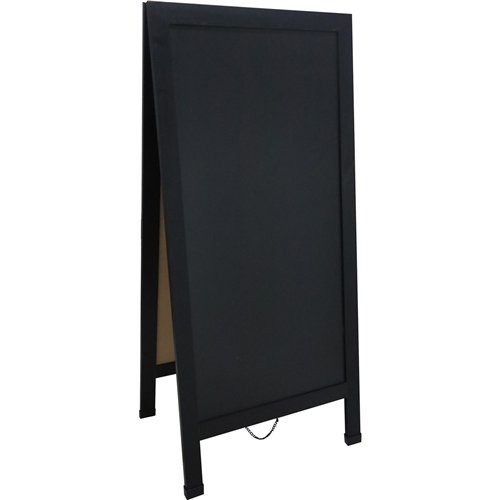 Pavement Chalk Board with Magnetic Surface Black Frame 27&quot×59&quot (686×1499mm) | Stalwart DA-GWA276