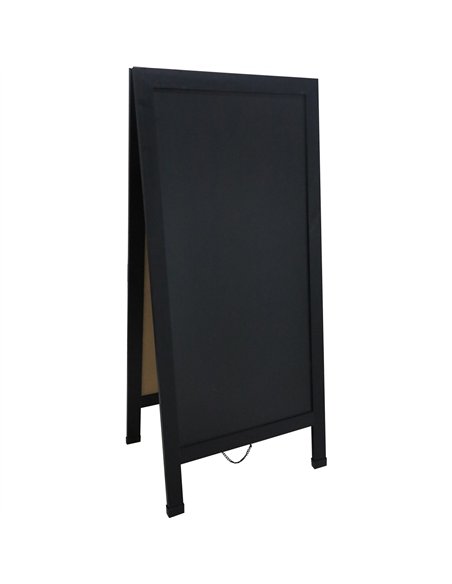 Pavement Chalk Board with Magnetic Surface Black Frame 27&quot×59&quot (686×1499mm) | Stalwart DA-GWA276