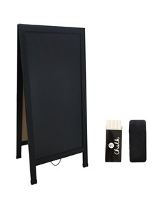 Pavement Chalk Board with Magnetic Surface Black Frame 27&quot×59&quot (686×1499mm) | Stalwart DA-GWA276 2