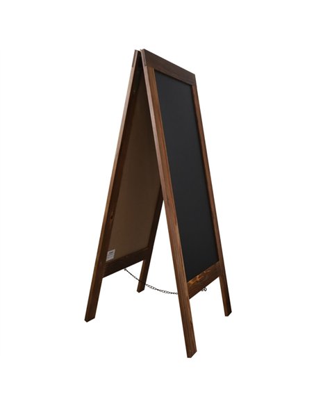 Pavement Chalk Board with Magnetic Surface Brown Frame 27&quot×59&quot (686×1499mm) | Stalwart DA-GWA278