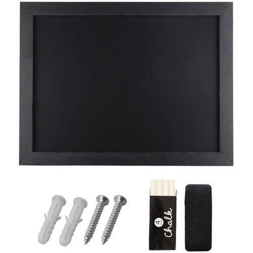 Wall-Mounted Chalk Board with Magnetic Surface Black Frame 18&quot×24&quot (457×610mm) | Stalwart DA-GWA284