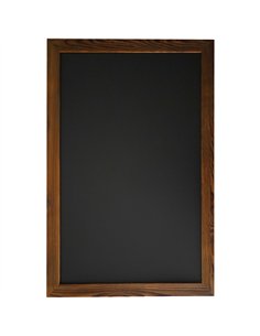 Wall-Mounted Chalk Board with Magnetic Surface Brown Frame 24&quot×36&quot (610×914mm) | Stalwart DA-GWA290