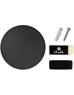 Wall-Mounted Circle Chalk Board with Magnetic Surface Black Frame ∅18&quot (457mm) | Stalwart DA-GWA296 2