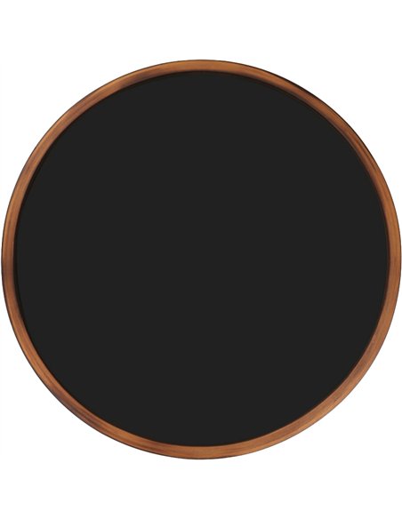 Wall-Mounted Circle Chalk Board with Magnetic Surface Brown Frame ∅18&quot (457mm) | Stalwart DA-GWA298