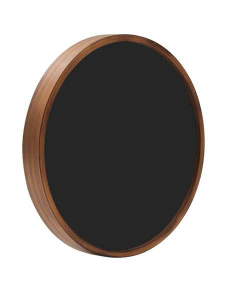 Wall-Mounted Circle Chalk Board with Magnetic Surface Brown Frame ∅18&quot (457mm) | Stalwart DA-GWA298