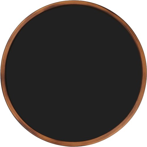 Wall-Mounted Circle Chalk Board with Magnetic Surface Brown Frame ∅24&quot (610mm) | Stalwart DA-GWA302