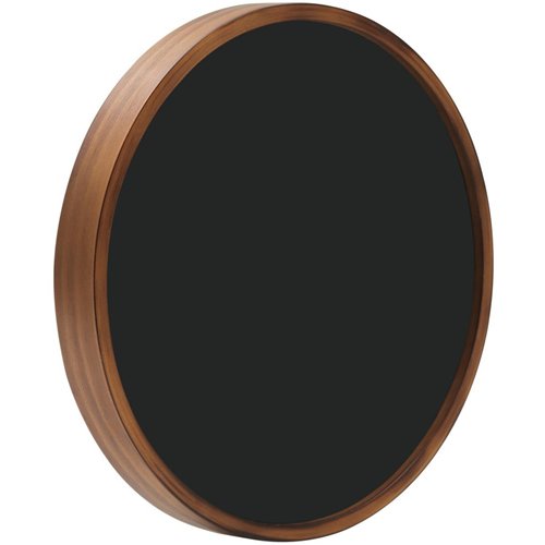 Wall-Mounted Circle Chalk Board with Magnetic Surface Brown Frame ∅24&quot (610mm) | Stalwart DA-GWA302