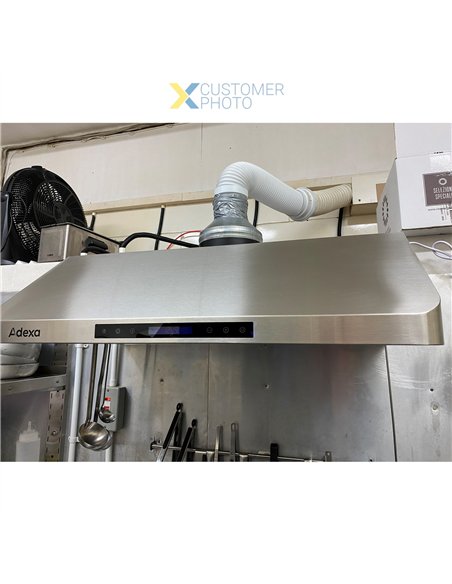 Commercial Extraction Canopy with Filter, Range Hood, Fan, Lights &amp Speed Control 900mm  | Stalwart DA-AP238PS1536