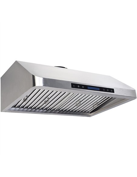Commercial Extraction Canopy with Filter, Range Hood, Fan, Lights &amp Speed Control 900mm  | Stalwart DA-AP238PS1536