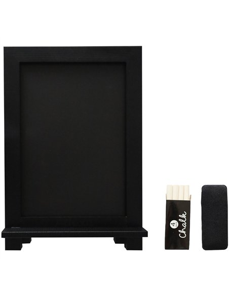 Tabletop Magnetic Chalk Board with Magnetic Surface and Stand Black Frame 9.5&quot×14&quot (241×356mm)  | Stalwart DA-GWA304