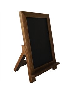 Tabletop Magnetic Chalk Board with Magnetic Surface and Stand Brown Frame 9.5&quot×14&quot (241×356mm)  | Stalwart DA-GWA306