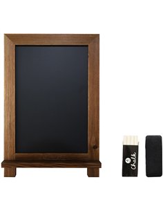 Tabletop Magnetic Chalk Board with Magnetic Surface and Stand Brown Frame 9.5&quot×14&quot (241×356mm)  | Stalwart DA-GWA306 2