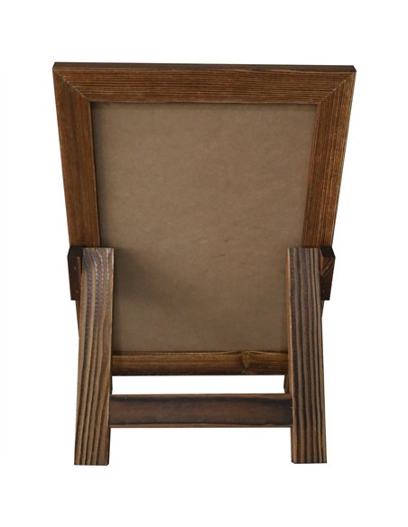 Tabletop Magnetic Chalk Board with Magnetic Surface and Stand Brown Frame 9.5&quot×14&quot (241×356mm)  | Stalwart DA-GWA306