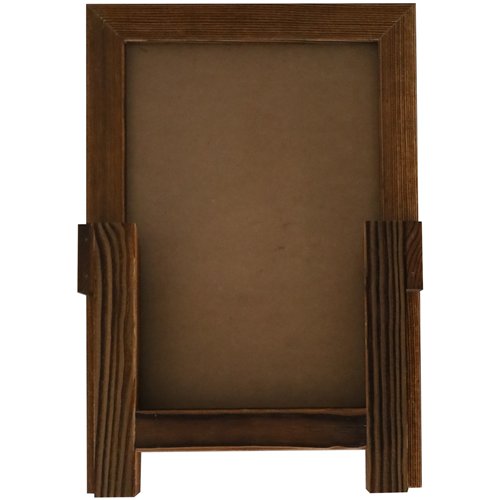 Tabletop Magnetic Chalk Board with Magnetic Surface and Stand Brown Frame 9.5&quot×14&quot (241×356mm)  | Stalwart DA-GWA306