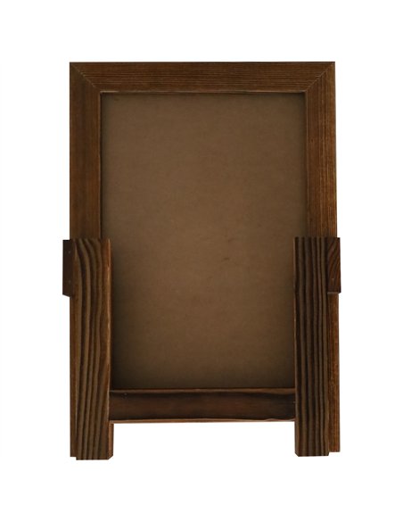 Tabletop Magnetic Chalk Board with Magnetic Surface and Stand Brown Frame 9.5&quot×14&quot (241×356mm)  | Stalwart DA-GWA306