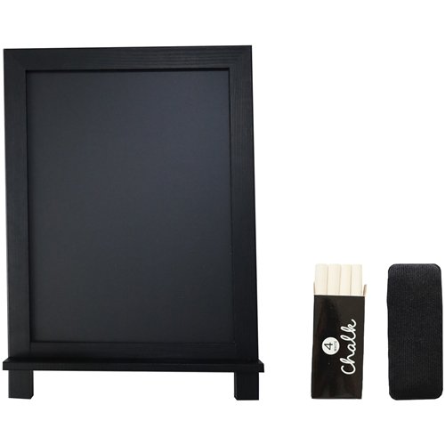 Tabletop Magnetic Chalk Board with Magnetic Surface and Stand Black Frame 12&quot×17&quot (305×432mm)  | Stalwart DA-GWA308