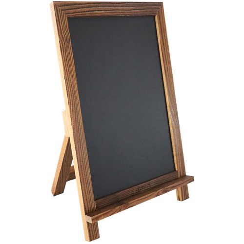 Tabletop Magnetic Chalk Board with Magnetic Surface and Stand Brown Frame 12&quot×17&quot (305×432mm) | Stalwart DA-GWA310