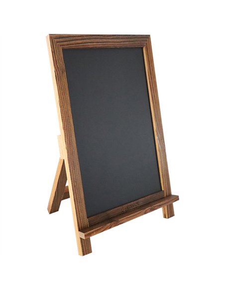 Tabletop Magnetic Chalk Board with Magnetic Surface and Stand Brown Frame 12&quot×17&quot (305×432mm) | Stalwart DA-GWA310