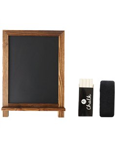 Tabletop Magnetic Chalk Board with Magnetic Surface and Stand Brown Frame 12&quot×17&quot (305×432mm) | Stalwart DA-GWA310 2