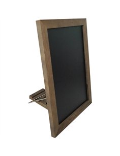 Tabletop Magnetic Chalk Board with Magnetic Surface and Adjustable Stand Brown Frame 11&quot×15&quot (279×381mm) | Stalwart DA-G