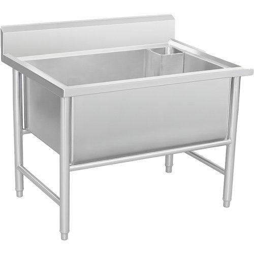 Commercial 1 Bowl Stainless Steel Sink with Splashback 1200x700x950 | Stalwart DA-YLS127BM1