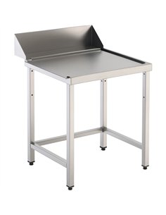 Commercial Stainless Steel Work Table with Backsplash 750x750x870mm | Stalwart DA-YLS757500