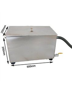 Commercial Stainless Steel Grease Trap with Lid and Outlet Valve 500x250x250mm | Stalwart DA-QNH512 2
