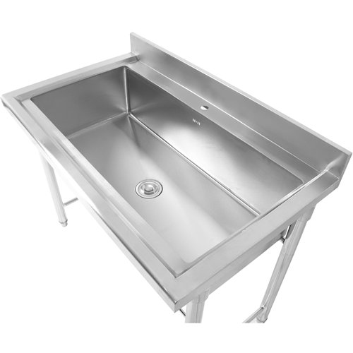 Commercial Stainless Steel Pot Wash Sink with Single Bowl and Splashback 1000x600x850mm | Stalwart DA-QNH606
