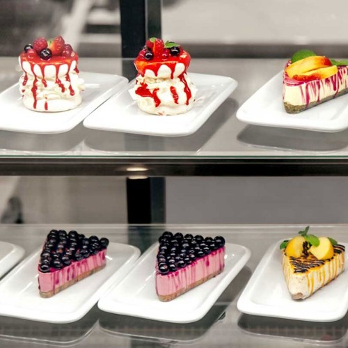 Cake counter Straight front...