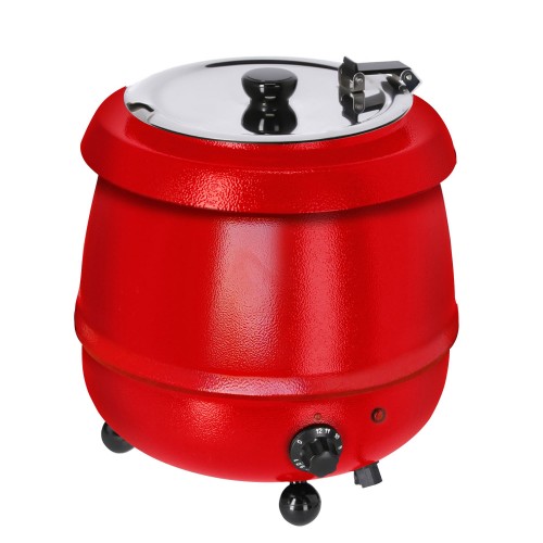 Red Soup Kettle 10 Litre Commercial Hot Display, Curry, Sauces, Mulled Wine