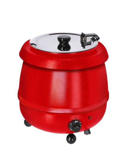 Red Soup Kettle 10 Litre Commercial Hot Display, Curry, Sauces, Mulled Wine