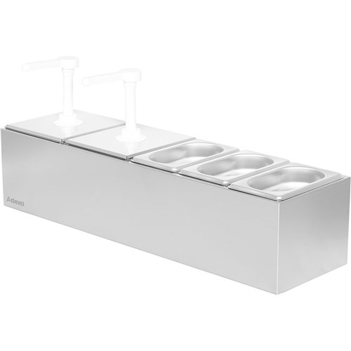 Commercial Twin 3 litre Pump Dispenser and 3x1.1 litre pans | Stalwart DA-NHGN16B