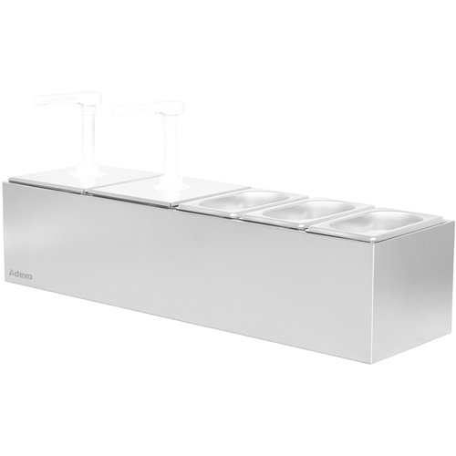 Commercial Twin 3 litre Pump Dispenser and 3x1.1 litre pans | Stalwart DA-NHGN16B