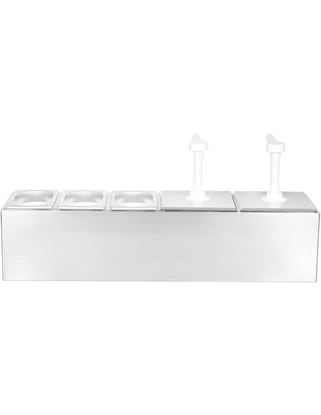 Commercial Twin 3 litre Pump Dispenser and 3x1.1 litre pans | Stalwart DA-NHGN16B