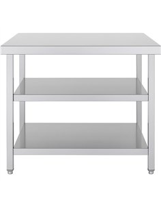 Commercial 3-Tier Stainless Steel Work Table with Undershelves 900x600x850mm | Stalwart DA-QNH1132