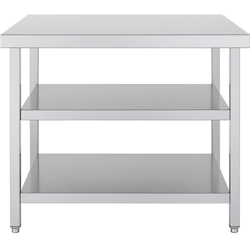Commercial 3-Tier Stainless Steel Work Table with Undershelves 900x600x850mm | Stalwart DA-QNH1132
