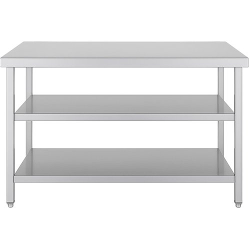 Commercial 3-Tier Stainless Steel Work Table with Undershelves 1200x600x850mm | Stalwart DA-QNH1134