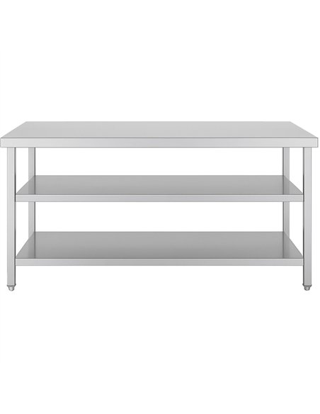Commercial 3-Tier Stainless Steel Work Table with Undershelves ...