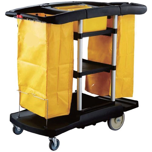 Professional Janitor High Capacity Cleaning Cart 1300×575×1115mm | Stalwart DA-JWCCHD