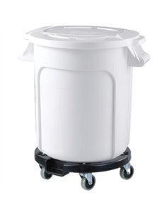 Mobile Ingredient Bin 20 Gallons (75 Litres) White | Stalwart DA-JWCR76W