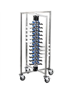 Commercial 48-Plate Mobile Plate Rack 730x730x1260mm | Stalwart DA-JWDC48