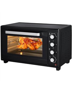 Commercial 45L Electric Convection Oven with Rotisserie 1800W 587×410×363mm | Stalwart DA-TO4501RCL