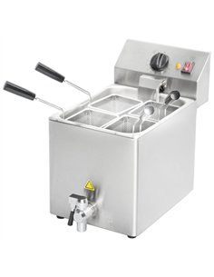 Commercial Electric 8L Table-Top Pasta Boiler with 4 Baskets and Drain Tap 470×475×410mm | Stalwart DA-HP8CT