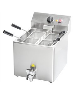 Commercial Electric 12L Table-Top Pasta Boiler with 4 Baskets and Drain Tap 514×582×432mm | Stalwart DA-HP12CT