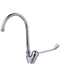 Commercial Single-Lever High Spout Mixer Tap with Extended Handle Chrome | Stalwart DA-BXF208