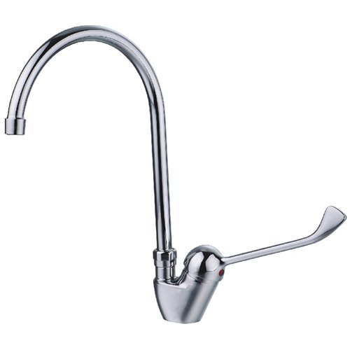 Commercial Single-Lever High Spout Mixer Tap with Extended Handle Chrome | Stalwart DA-BXF208