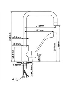 Commercial Single-Lever High Spout Mixer Tap Chrome | Stalwart DA-BXF210 2