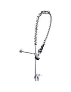 Commercial Deck-Mounted Pre-Rinse Spray Unit with Wall Bracket Chrome | Stalwart DA-BXF218
