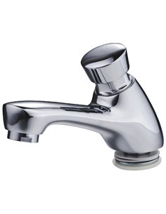 Commercial Basin Pillar Tap Push-Down Self-Closing Faucet Chrome | Stalwart DA-BXF224