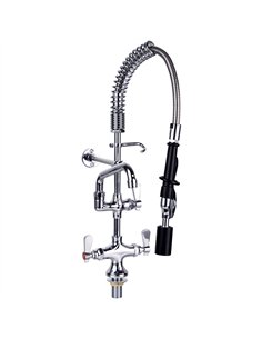 Deck-Mounted Commercial Pre-Rinse Unit with 6&quot Add-On Swing Spout &amp 22&quot Hose Chrome | Stalwart DA-BXF244